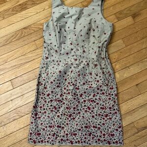 NWOT Floral Sleeveless Dress - Gray and Red